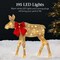 Best Choice Products 4ft 3-Piece Lighted 2D Christmas Moose Set Outdoor Décor w/ 195 LED Lights, Stakes